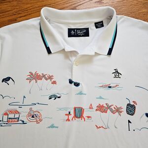 Original Penguin Mumsingwear Golf Polo Mens XXL Resort Vacation Print Shirt